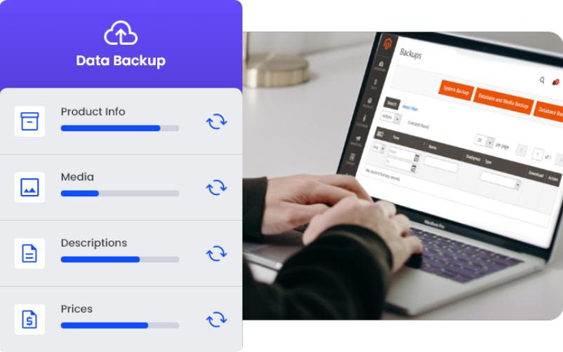 Prepare backup for your online store’s data
