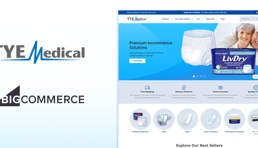 TYE Medical Launches Sleek and User-Friendly BigCommerce Website Makeover