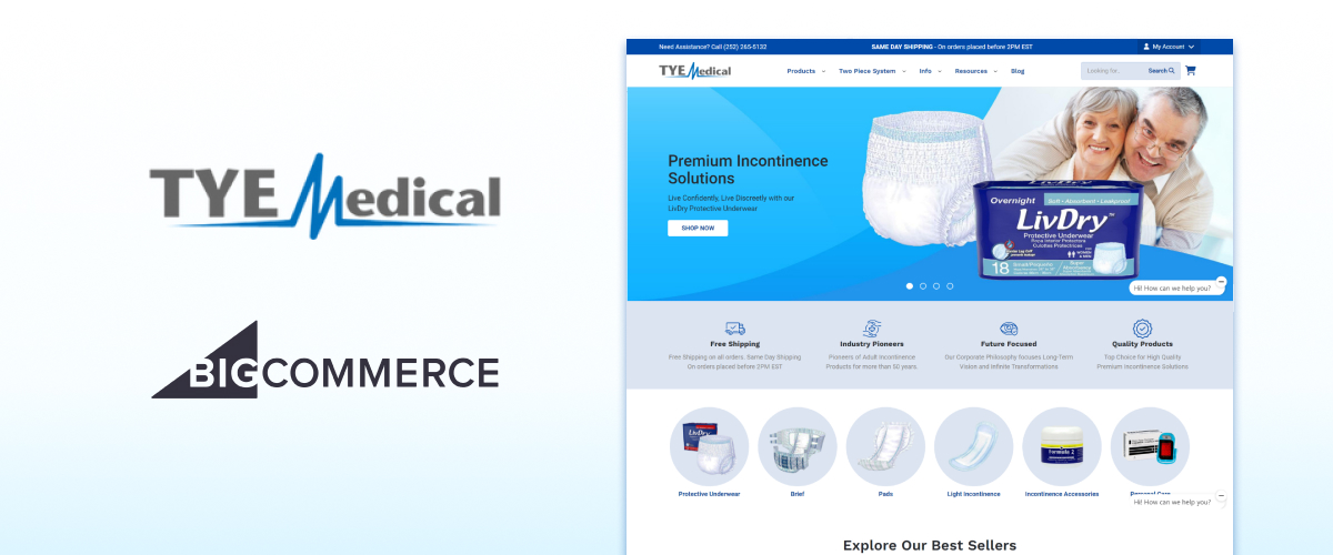 TYE Medical Launches Sleek and User-Friendly BigCommerce Website Makeover