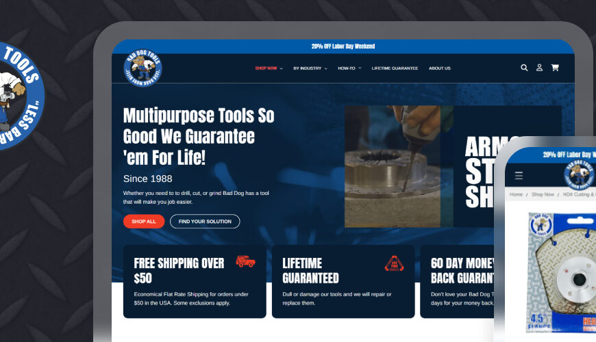 Bad Dog Tools BigCommerce Store Update Improves User Experience and Increases Sales