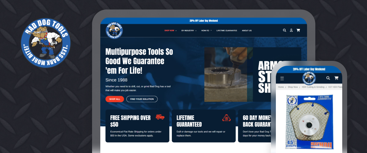 Bad Dog Tools BigCommerce Store Update Improves User Experience and Increases Sales