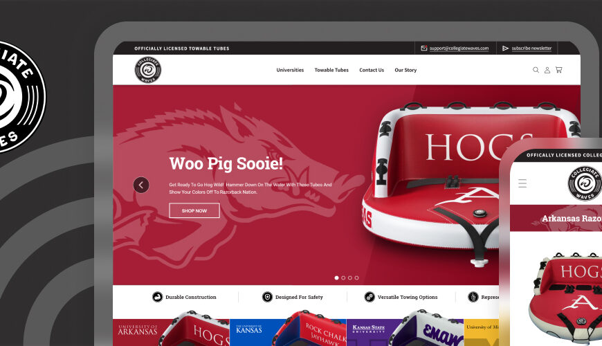 Collegiate Waves Launched Shopify Website with Stunning Visuals