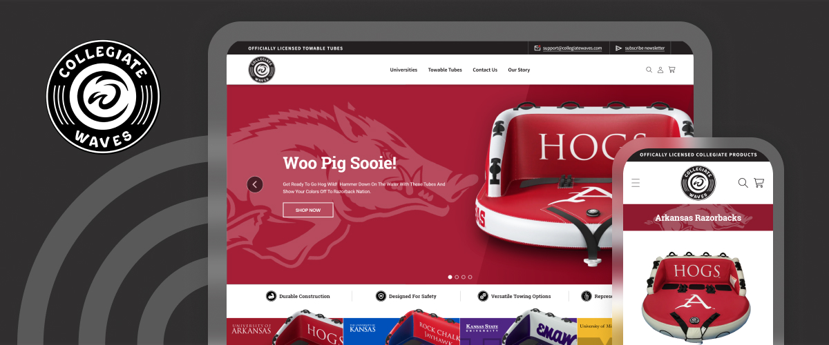 Collegiate Waves Launched Shopify Website with Stunning Visuals