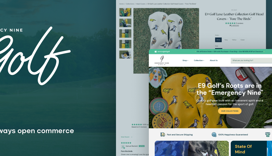 E9 Golf Elevated Its Shopify UI/UX for an Exceptional Shopping Experience