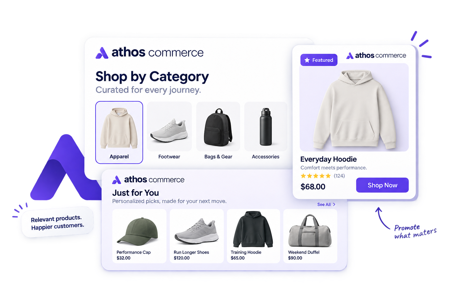 Athos Commerce Searchspring hero illustration