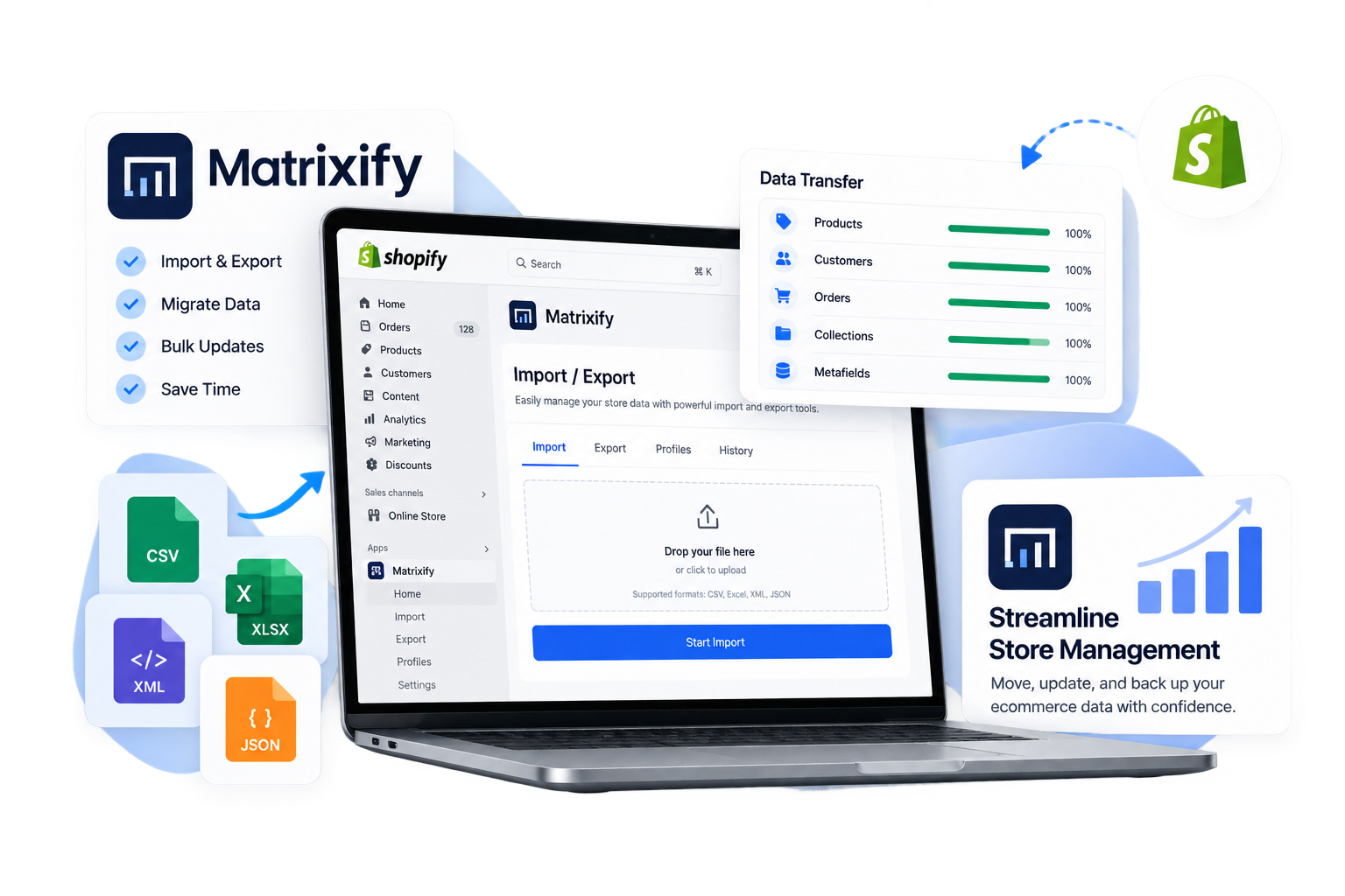 Matrixify Shopify data illustration