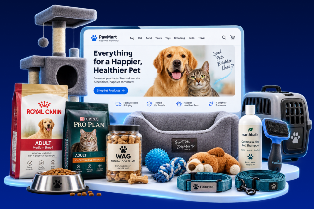 Pet Products ecommerce artwork