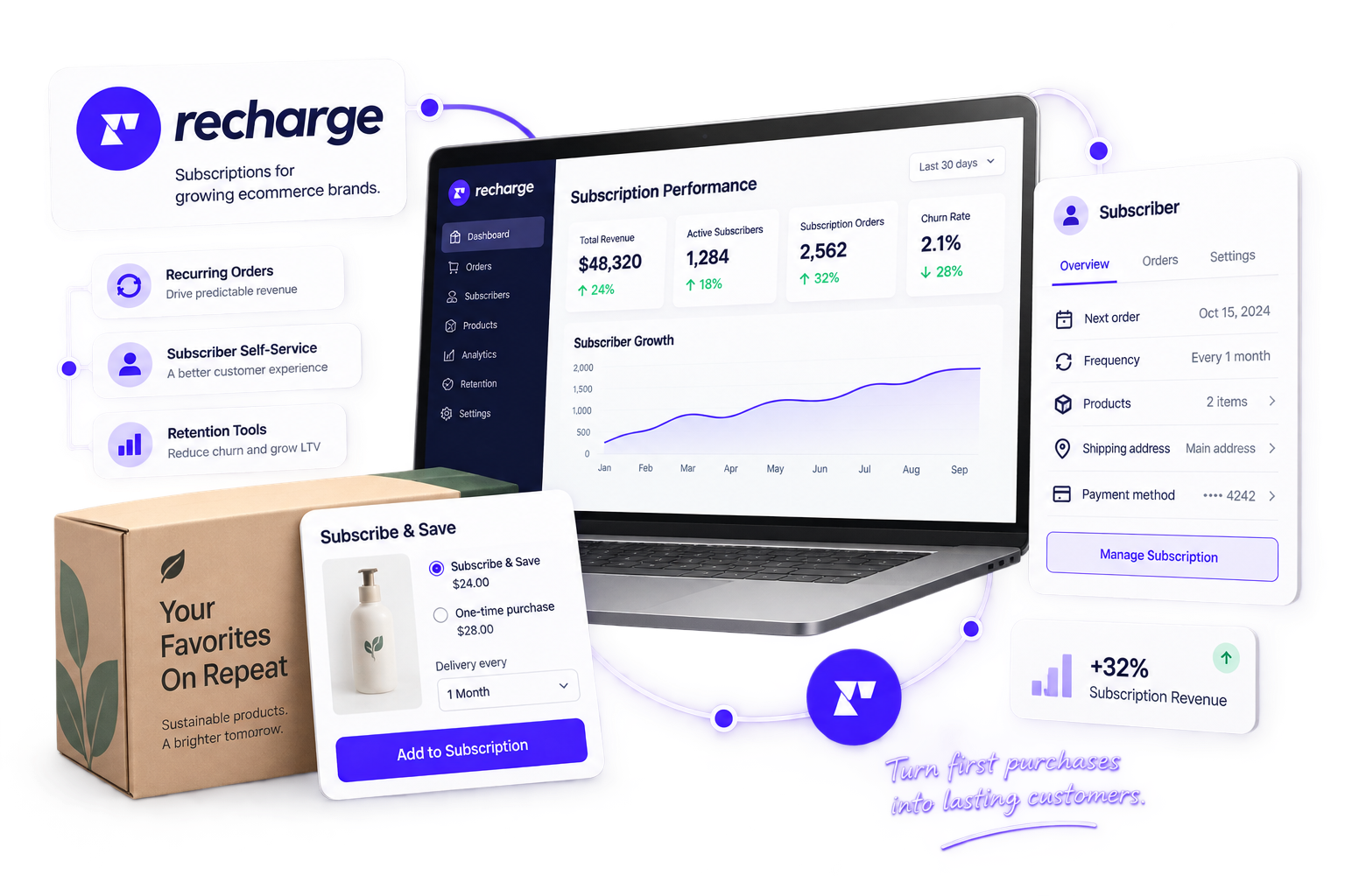 Recharge hero illustration