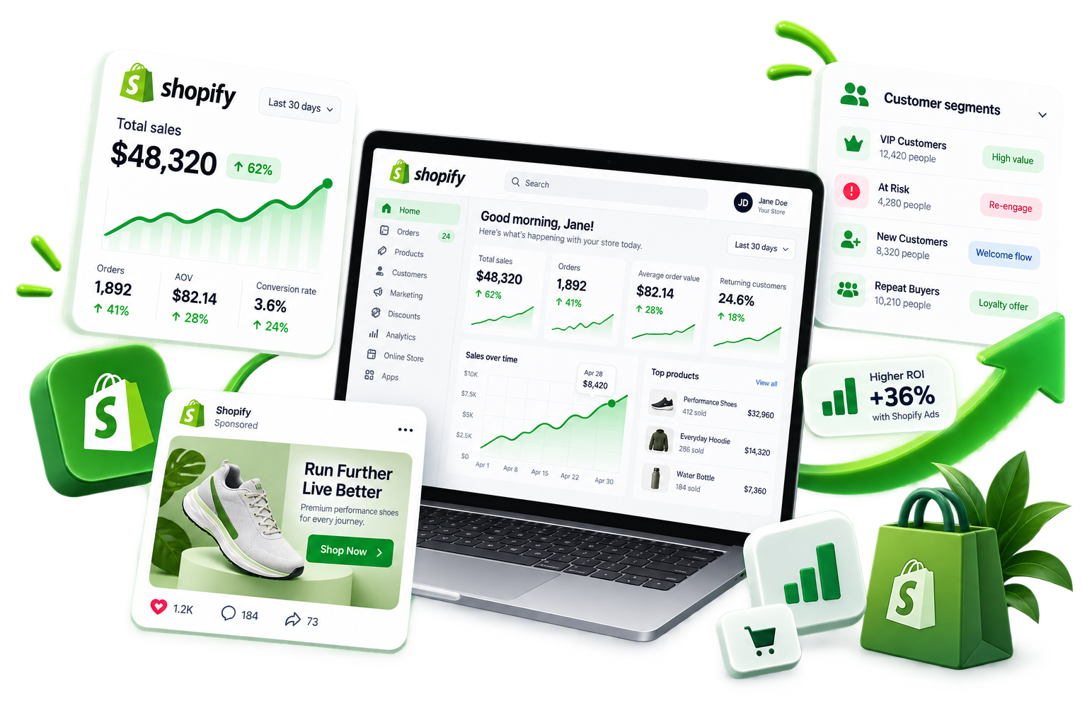 Shopify systems and storefront data illustration