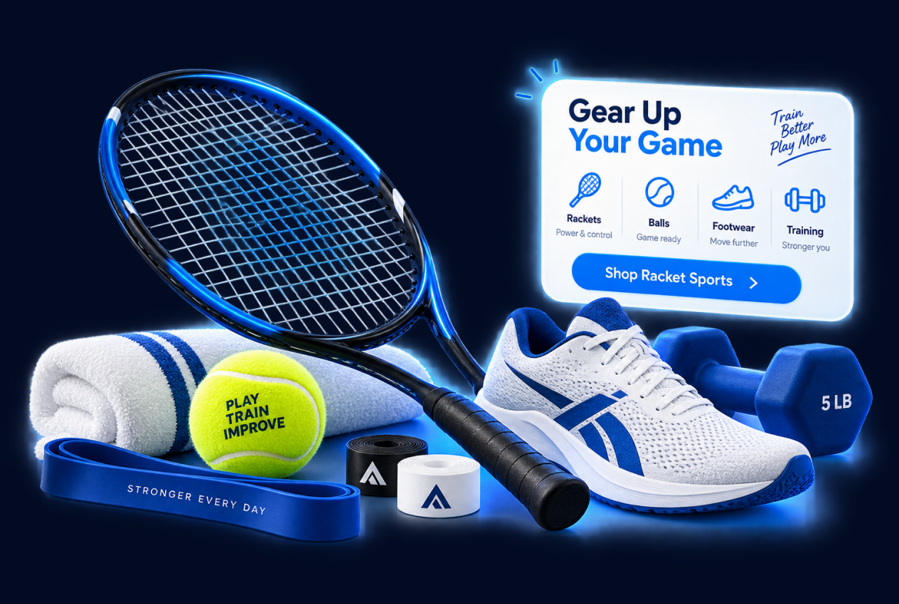 Sporting goods buying needs illustration
