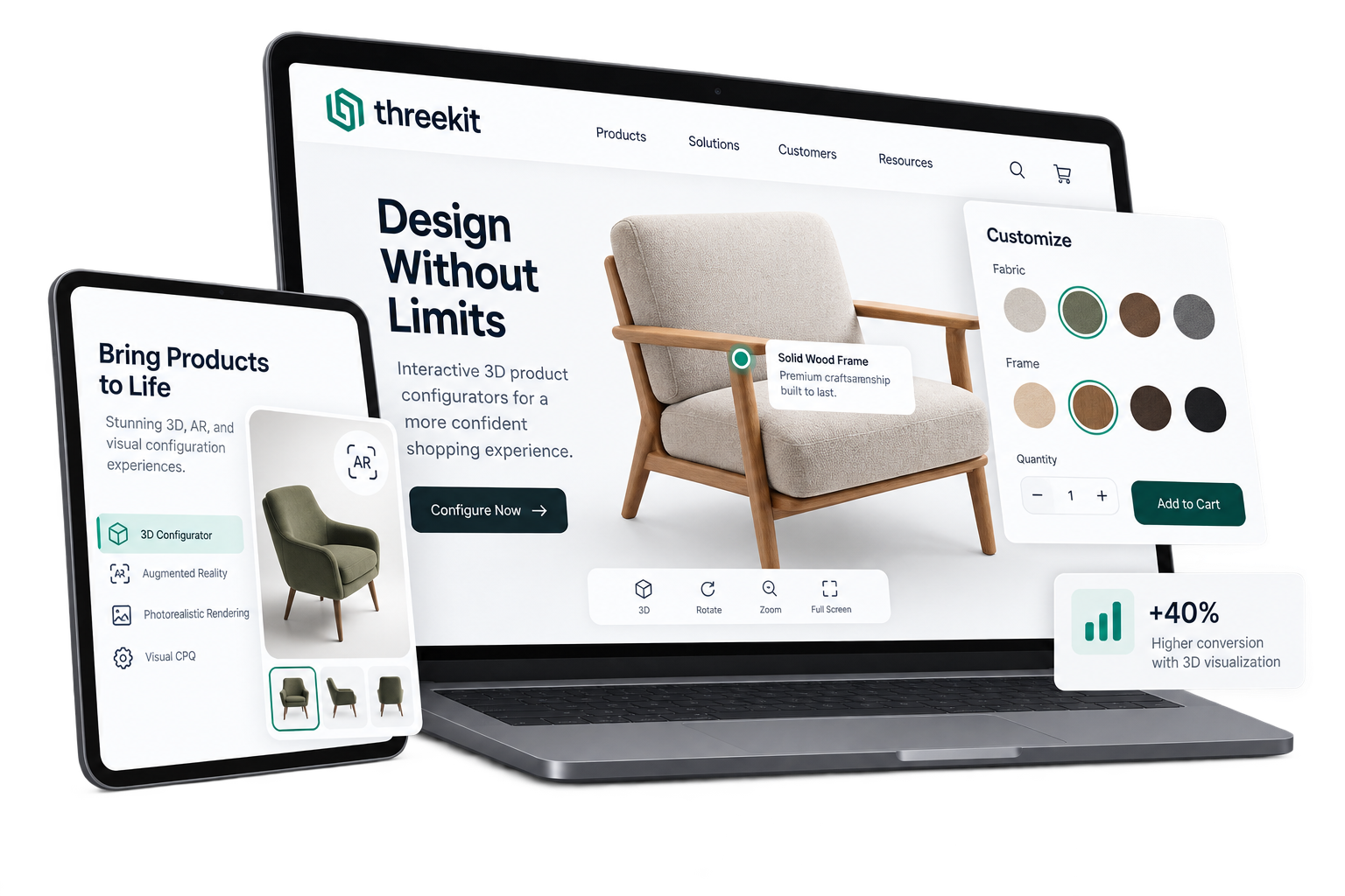 Threekit 3D and AR illustration