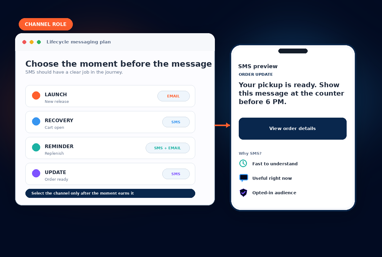 SMS marketing customer journey planning
