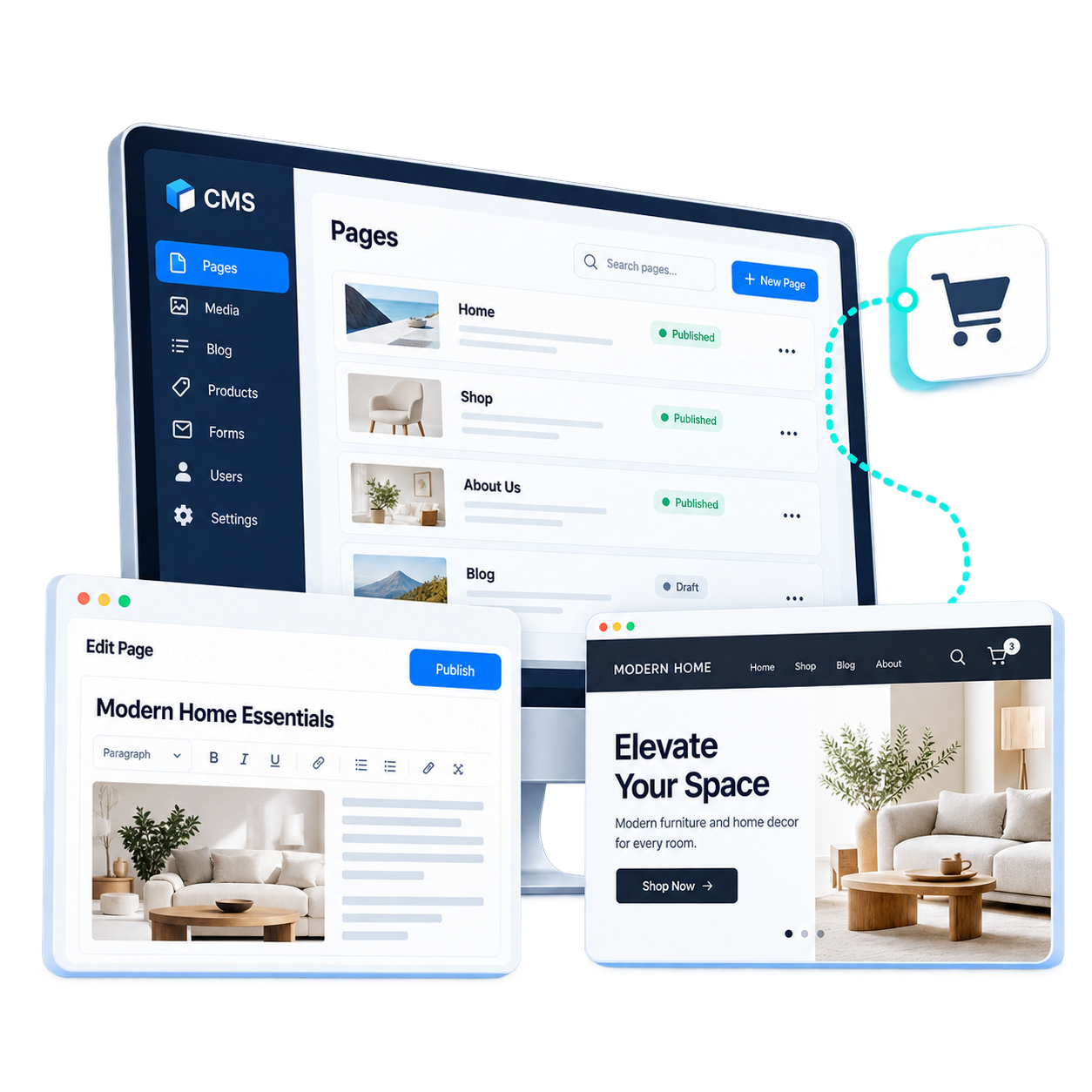 CMS and experience platforms illustration
